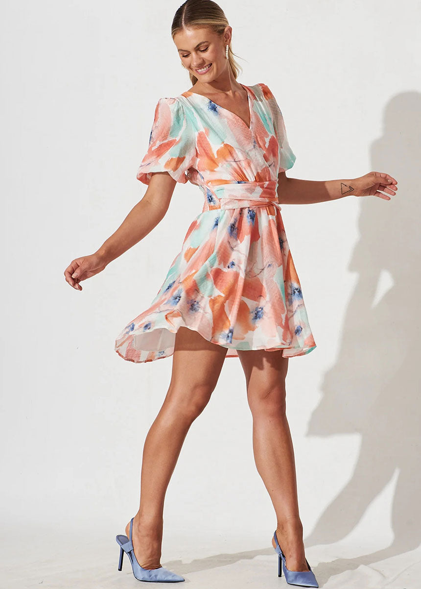 Mutil Coral Dress