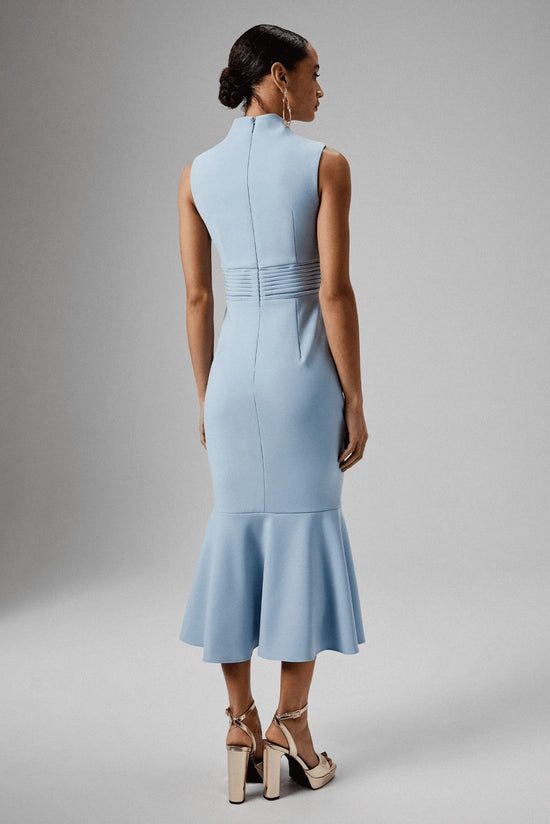High Neck Midi Dress