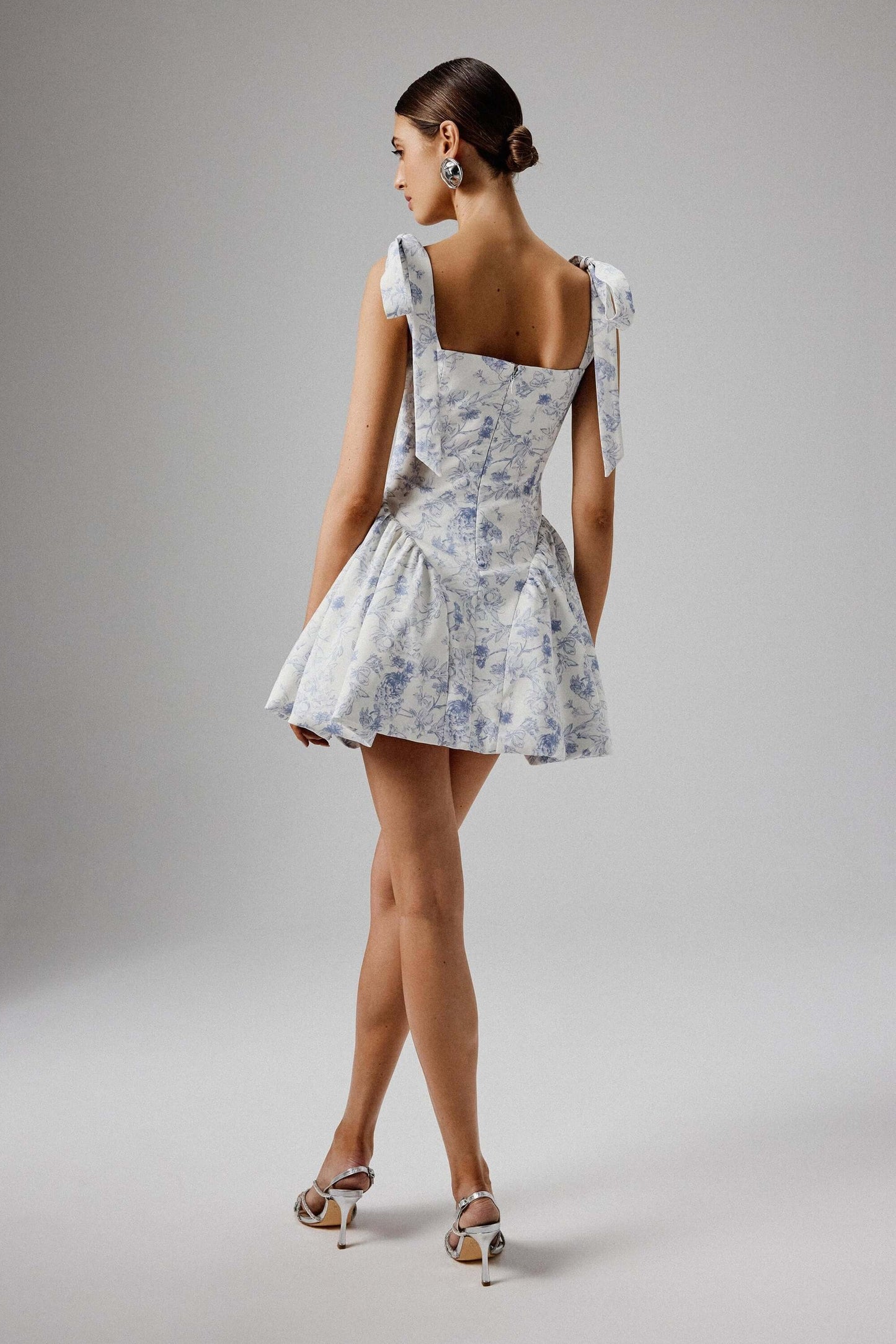 Tie Shoulder Bubble Hem Mini Dress