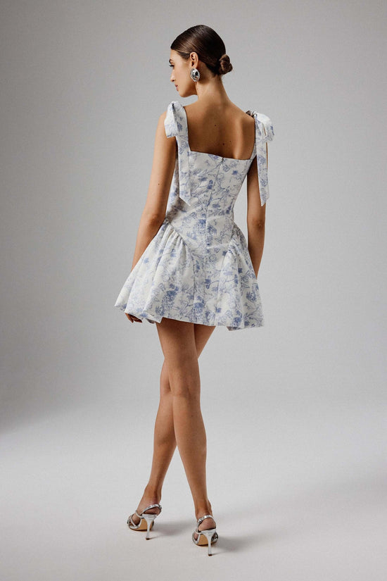 Tie Shoulder Bubble Hem Mini Dress